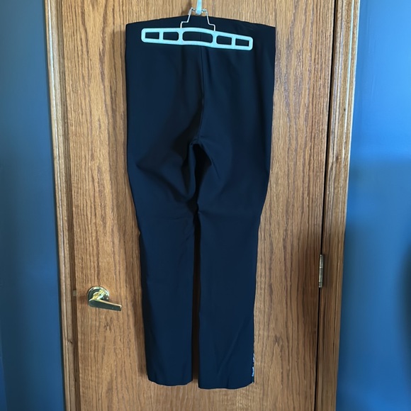 Calvin Klein black stretchy pants, pull on, worn once, side bottom slit! - Picture 3 of 4